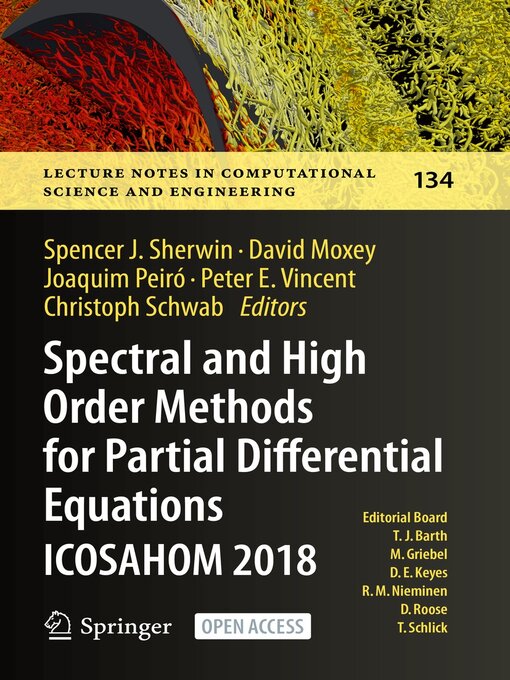 Title details for Spectral and High Order Methods for Partial Differential Equations ICOSAHOM 2018 by Spencer J. Sherwin - Available
